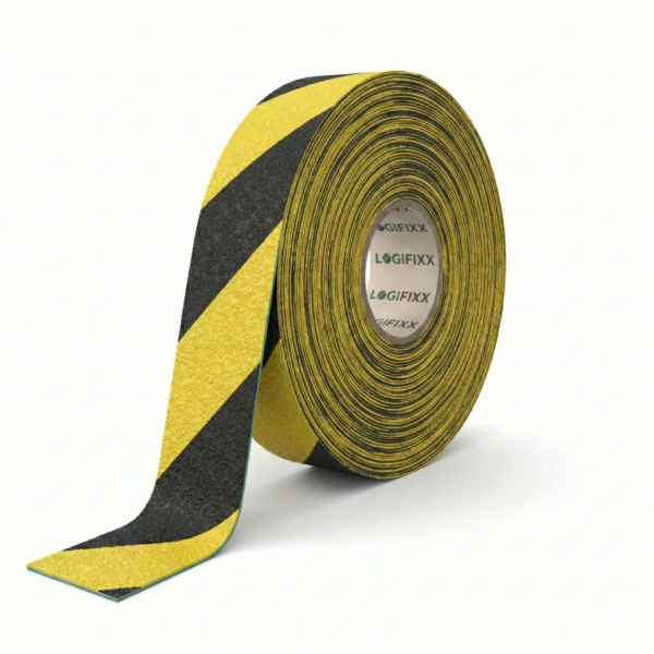 Bodenmarkierungsband antirutsch hochbelastbar selbstklebend gelb/schwarz 50 mm x 12,5 m