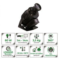 LED Projektor 80W mit Wechselmotiv
